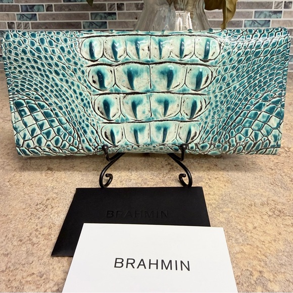 NWT Brahmin Veronica Mineral Blue Wallet - Picture 2 of 4